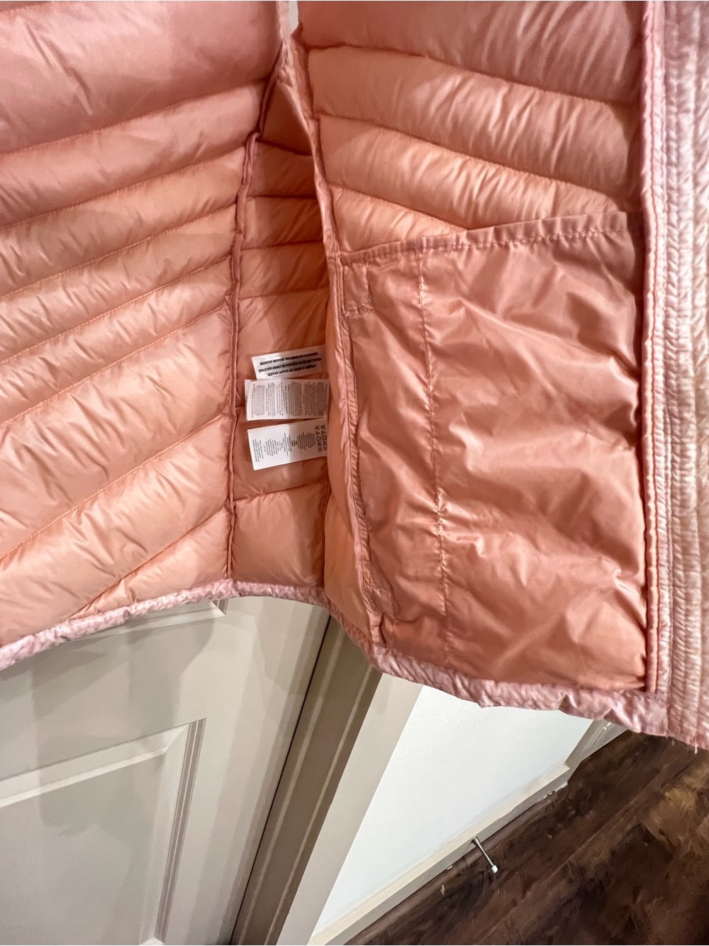 Michael Kors Pink Down Puffer S Vest Quiet Luxury Preppy Coastal Chic MK Spring - Picture 12 of 16